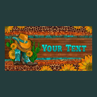 (preview)custom Cowboy Boots Sunflowers And Cactus License Plate Classic Tee | Teevron