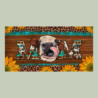 Western Heifer Mom With Sunflowers And Turquoise License Plate Classic Tee | Teevron