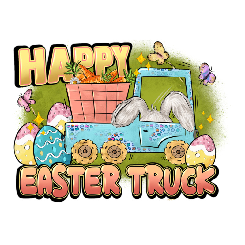 Happy Easter Truck Heavyweight Hoodie by LillyAllenDesigns | Teevron
