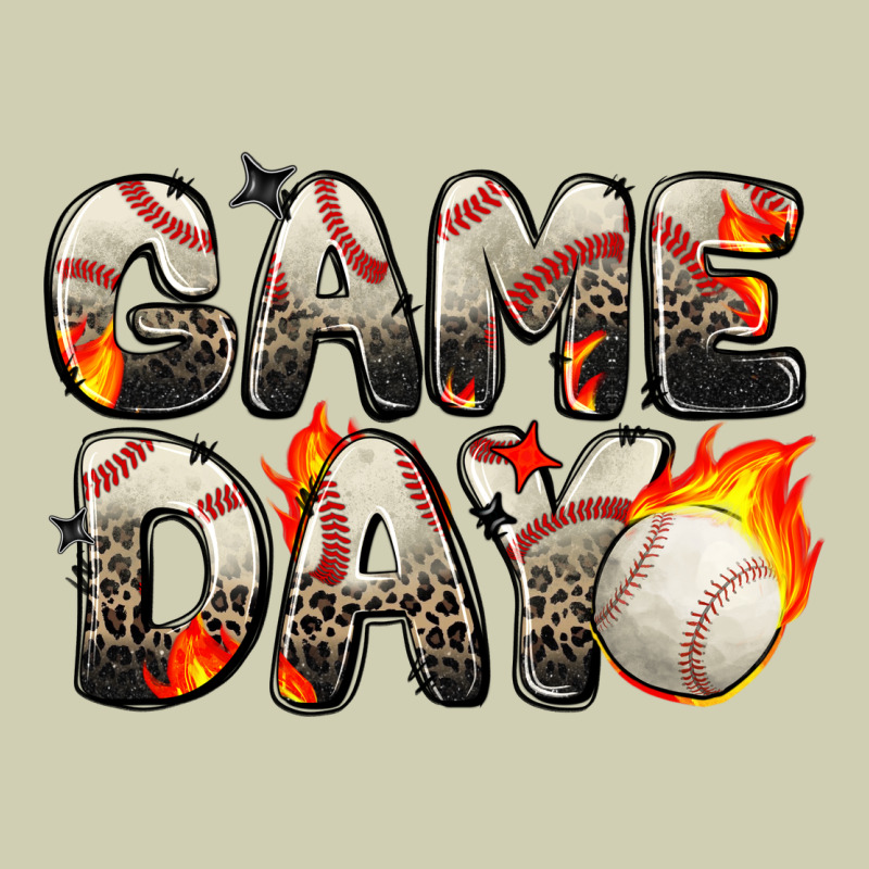 Game Day Baseball Leopard Heavy Core Tee by Zillion Design Studio | Teevron