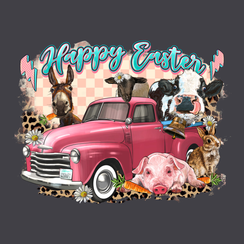 Happy Easter Truck With Easter Farm Animals Heavyweight Hoodie by LillyAllenDesigns | Teevron