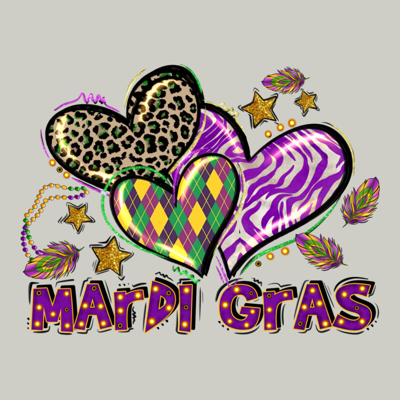 Mardi Gras Heart Heavyweight Hoodie by LillyAllenDesigns | Teevron