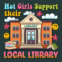 Hot Girls Support Their Local Library Premium Sweatshirt | Teevron