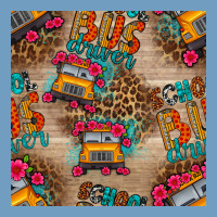 School Bus Driver And Flower Seamless Patterns Urban Heavy Tee | Teevron