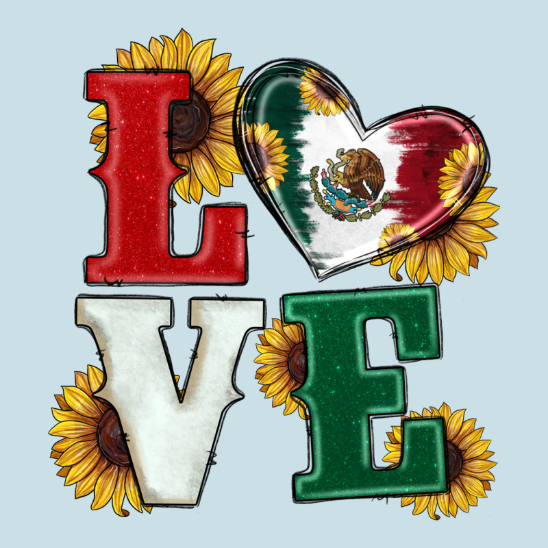 Mexican Flag With Sunflowers Love Ladies Tee by RanaPortraitStore | Teevron