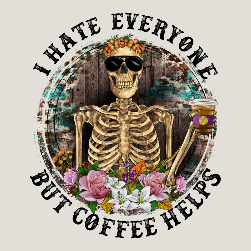 I Hate Everyone But Coffee Helps With Flowers Heavy Core Tee by RanaPortraitStore | Teevron