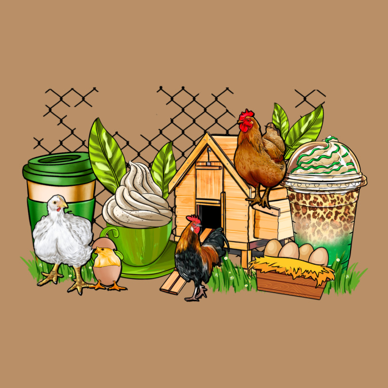 Chicken Coffee Cups Vintage Hoodie by AdoDesignShop | Teevron
