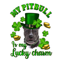 St Patricks Day My Pitbuli My Lucky Charm With Hat Premium Tee | Teevron