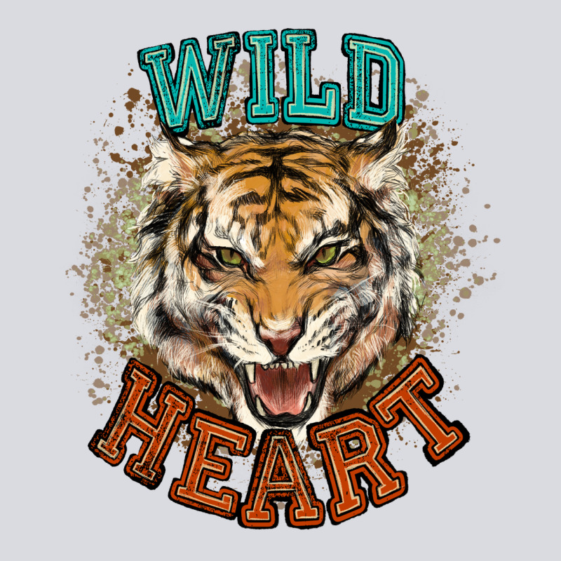 Wild Heart Tiger College Western Zipper Hoodie by NancyCooperArtShop | Teevron