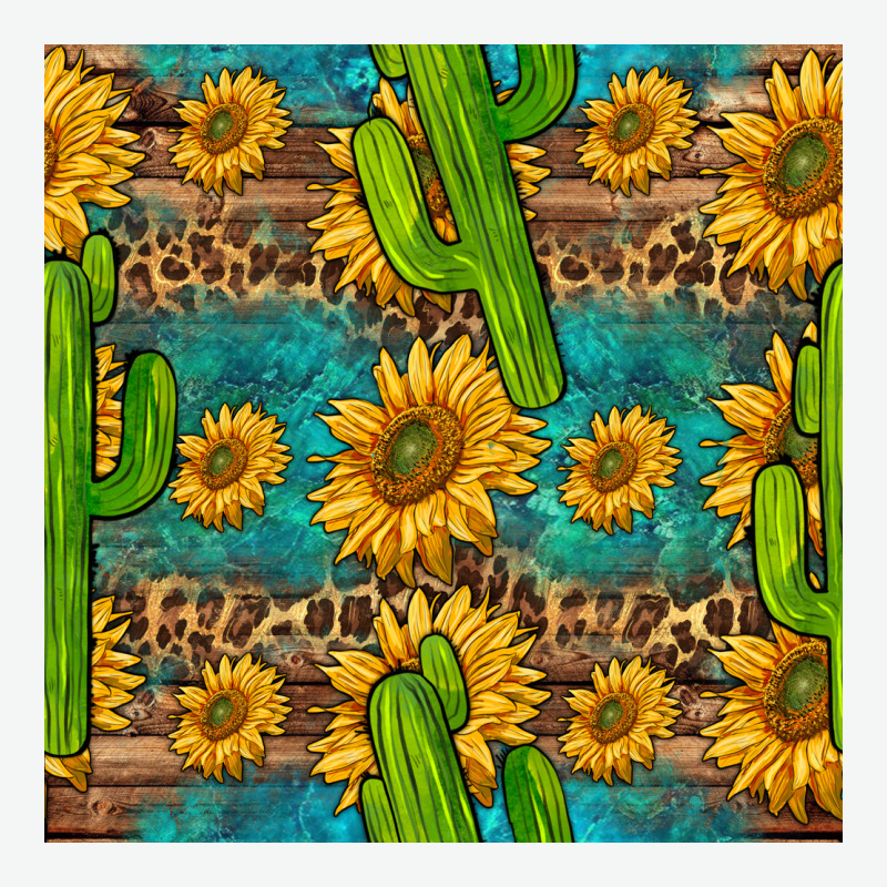 Sunflower And Cactus Seamless Pattern Urban Heavy Tee by BundleAndBundleShop | Teevron