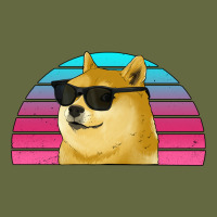 Doge Coin Bitcoin Hodl Retro Sunset Long Sleeve Tee | Teevron