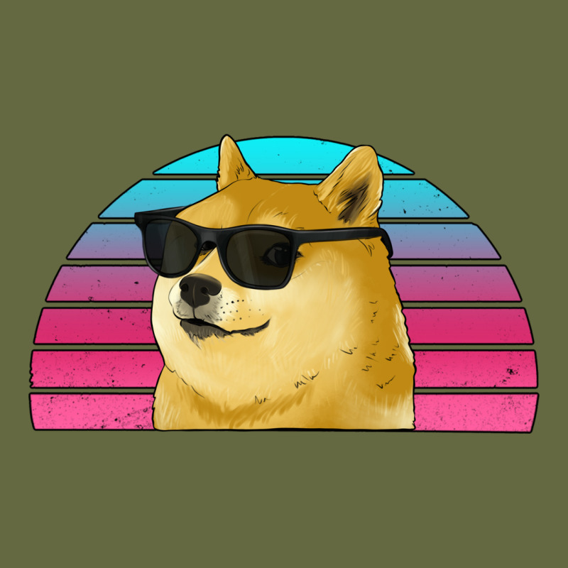 Doge Coin Bitcoin Hodl Retro Sunset Long Sleeve Tee by Jasminsmagicworld | Teevron