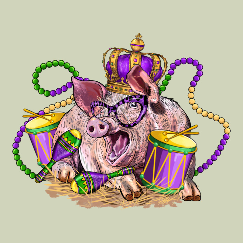 Mardi Gras Pig Heavyweight Hoodie by LillyAllenDesigns | Teevron