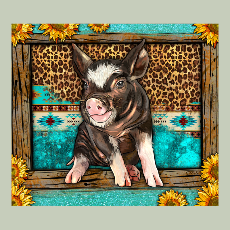 Western Cute Pig Long Sleeve Tee by LillyAllenDesigns | Teevron