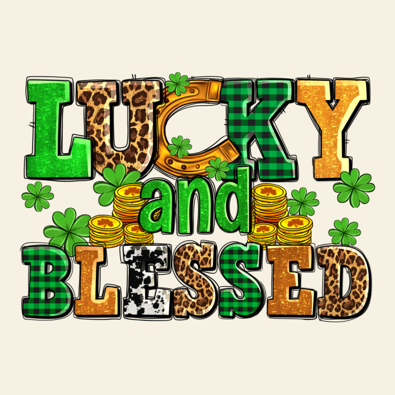 Lucky And Blessed With Coins And Shamrocks Vintage Tee by AdoDesignShop | Teevron