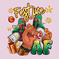 Festive Af Christmas Black Man Sneakers Ladies Tee | Teevron