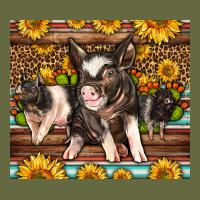 Western Cute Hampshire Pigs Long Sleeve Tee | Teevron