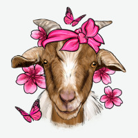 Pink Floral Bandana Goat Urban Heavy Tee | Teevron