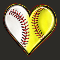 Baseball And Softball Heart Heavy Core Tee | Teevron
