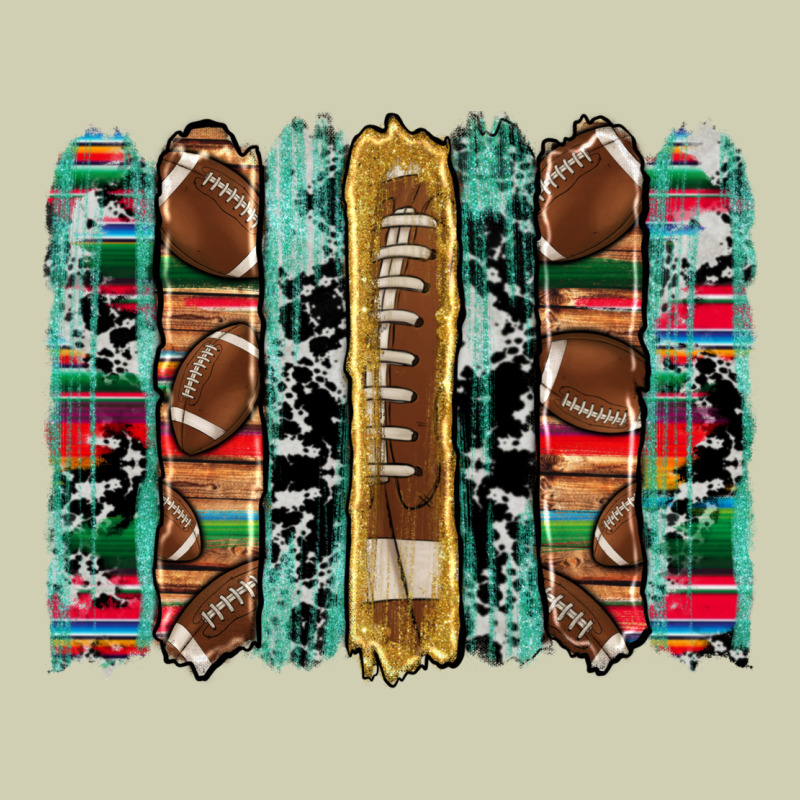 Football Serape Cowhide Turquoise Glitter  Brushstrokes Heavy Core Tee by Artiststas | Teevron