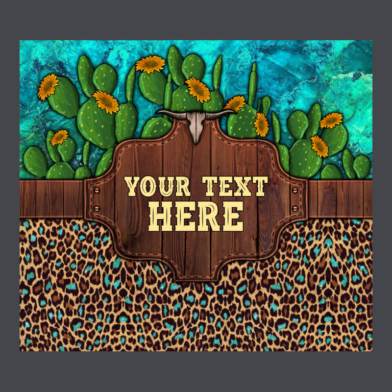 Preview Custom Cactus And Sunflowers Leopard Turquoise Classic Tee by Artiststas | Teevron