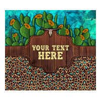 preview custom cactus and sunflowers leopard turquoise | Teevron