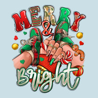 Merry And Bright Caucasian Girl Sneakers Ladies Tee | Teevron