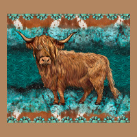 Turquoises Gemstones Cowhide Highland Cow Long Sleeve Tee | Teevron