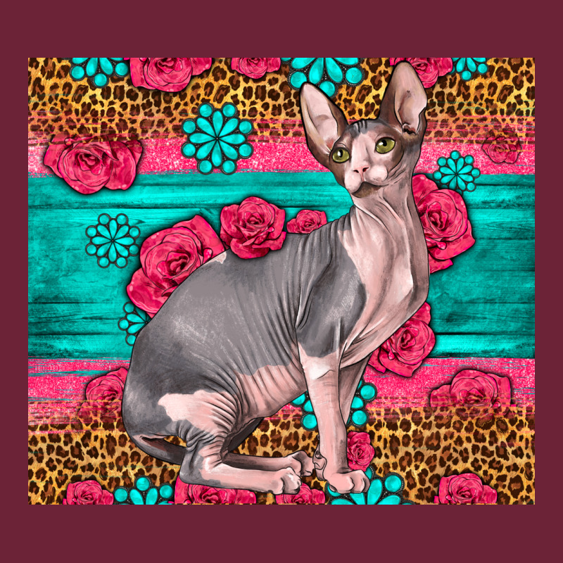 Pink Glitter And Roses Sphynx Cat Long Sleeve Tee by LillyAllenDesigns | Teevron