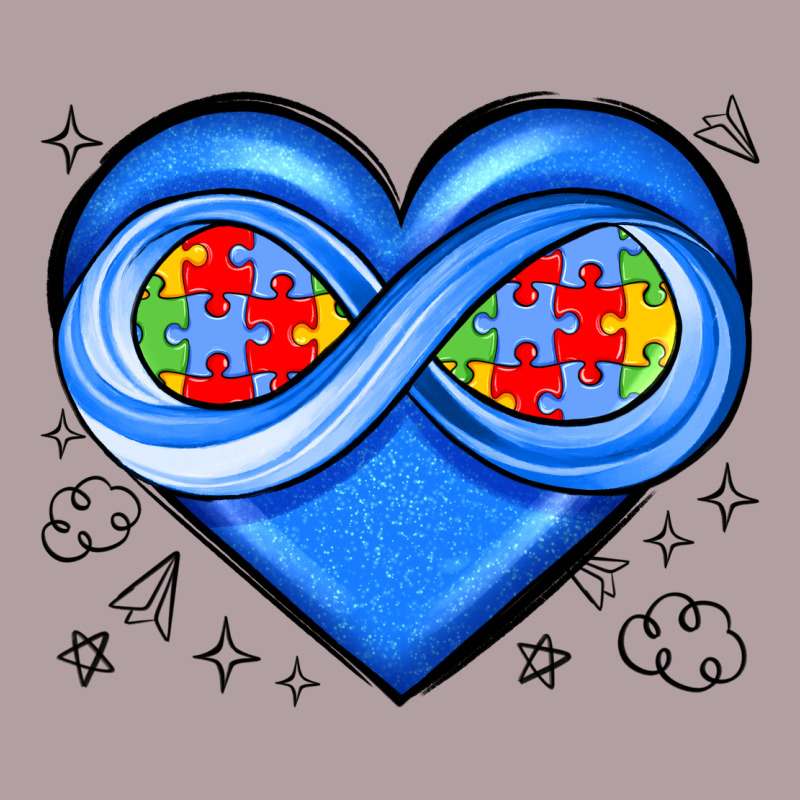 Infinity Heart Autism Awareness Vintage Hoodie by JahusDesignShop | Teevron