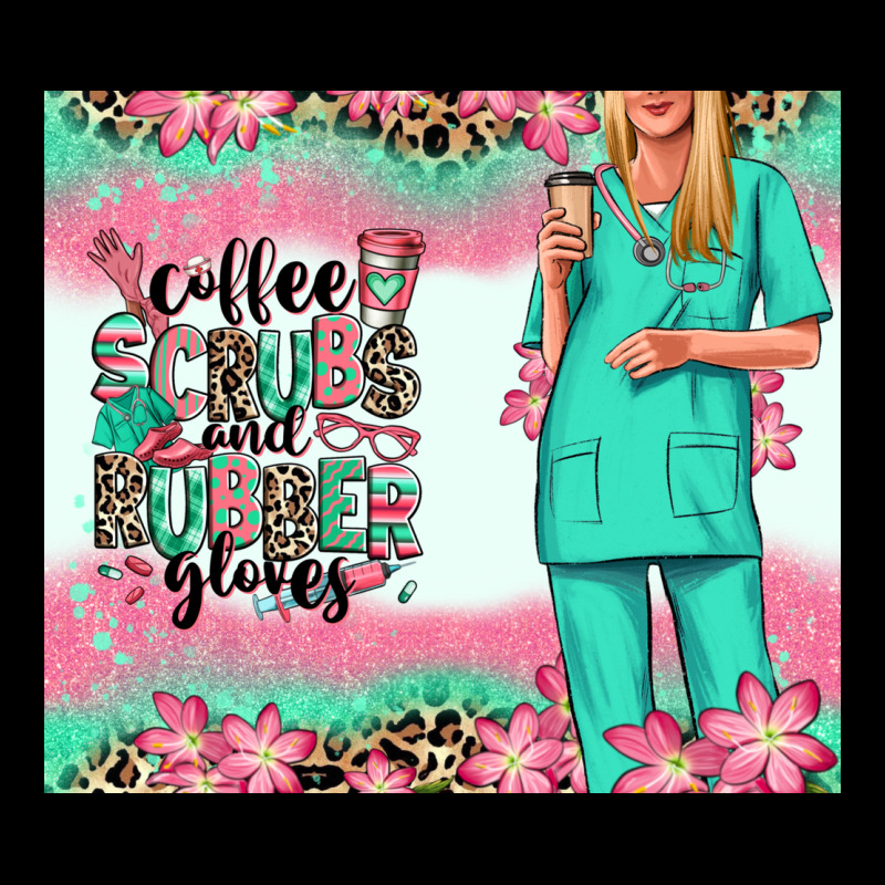 Coffee Scrubs Rubber Gloves Nurse Ladies Tee by RanaPortraitStore | Teevron