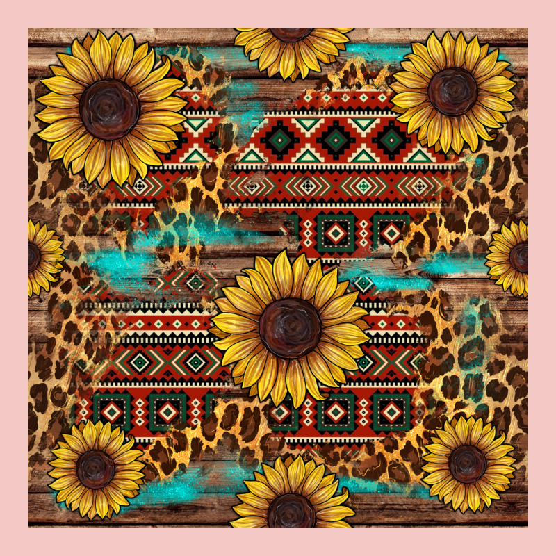 Sunflower And Leopard Seamless Pattern Urban Heavy Tee by BundleAndBundleShop | Teevron