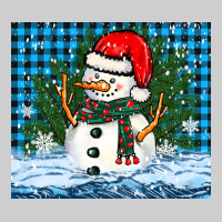 Snowy Christmas Snowman Premium Tee | Teevron