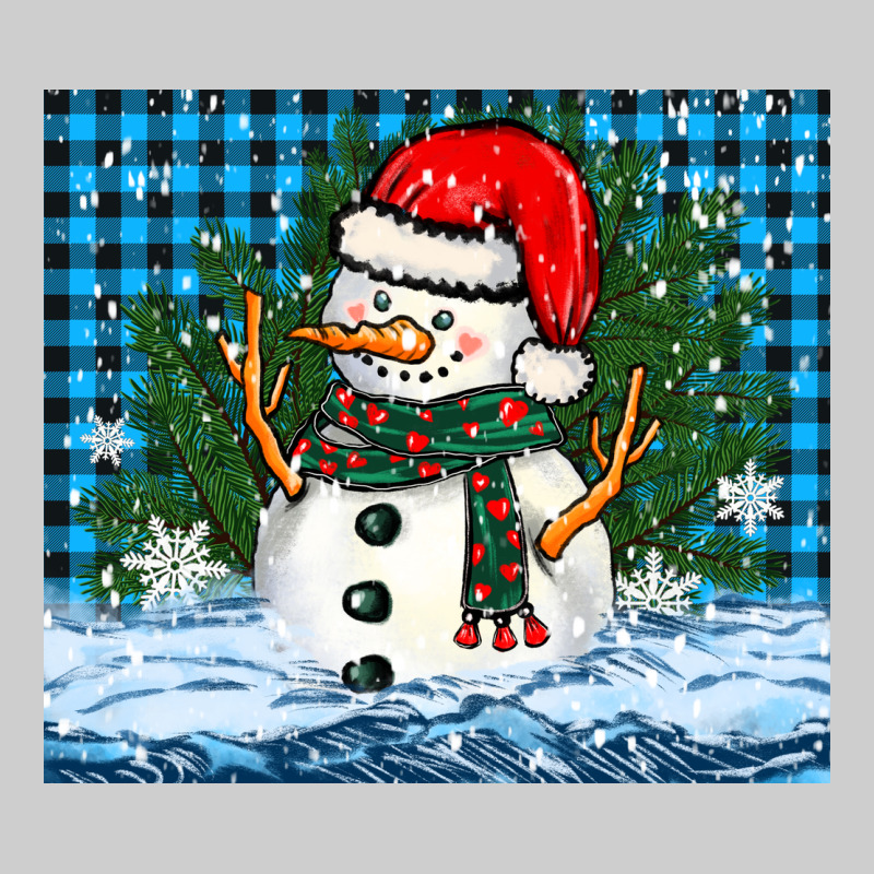 Snowy Christmas Snowman Premium Tee by BarkalooDesign | Teevron