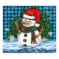 snowy christmas snowman | Teevron