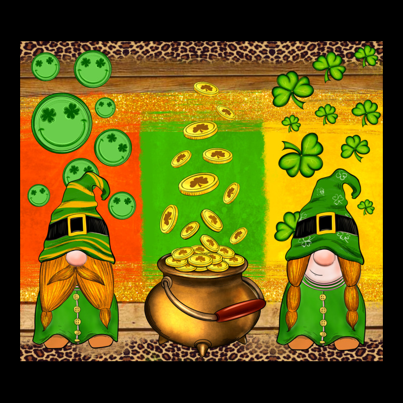 St Patricks Gnomes And Coins With Shamrock Heavy Core Tee by Artiststas | Teevron