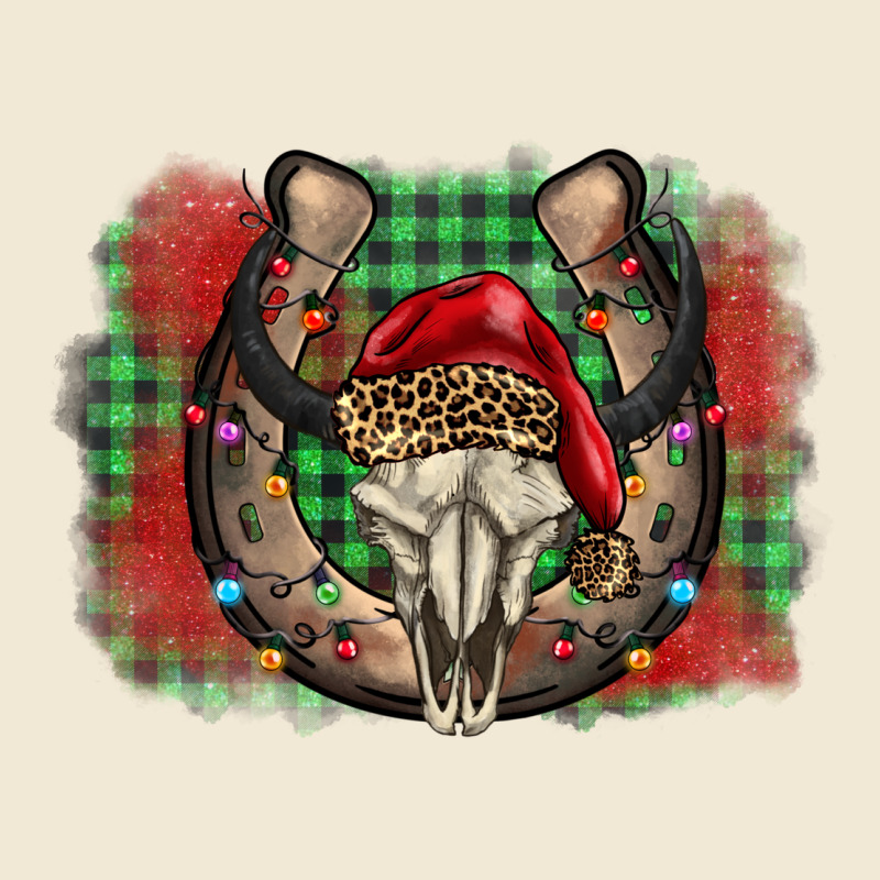 Christmas Horseshoe Bull Skull Premium Tee by BarkalooDesign | Teevron