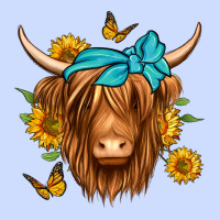 Sunflower Long Haired Cow Urban Heavy Tee | Teevron