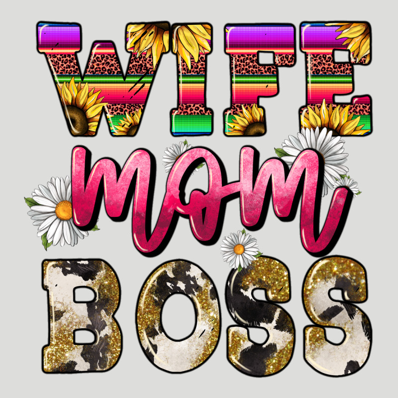 Wife Mom Boss Daisy Zipper Hoodie by NancyCooperArtShop | Teevron