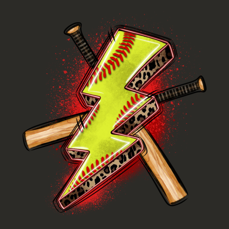 Softball Lightning Bolt Heavy Core Tee by Zillion Design Studio | Teevron
