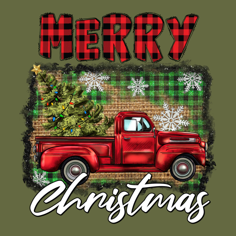 Merry Christmas Truck Long Sleeve Tee by BarkalooDesign | Teevron