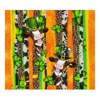 st patricks cow and shamrock with cowhide | Teevron