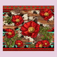 Red Flower And Cactus With Cowhide And Aztec Classic Tee | Teevron