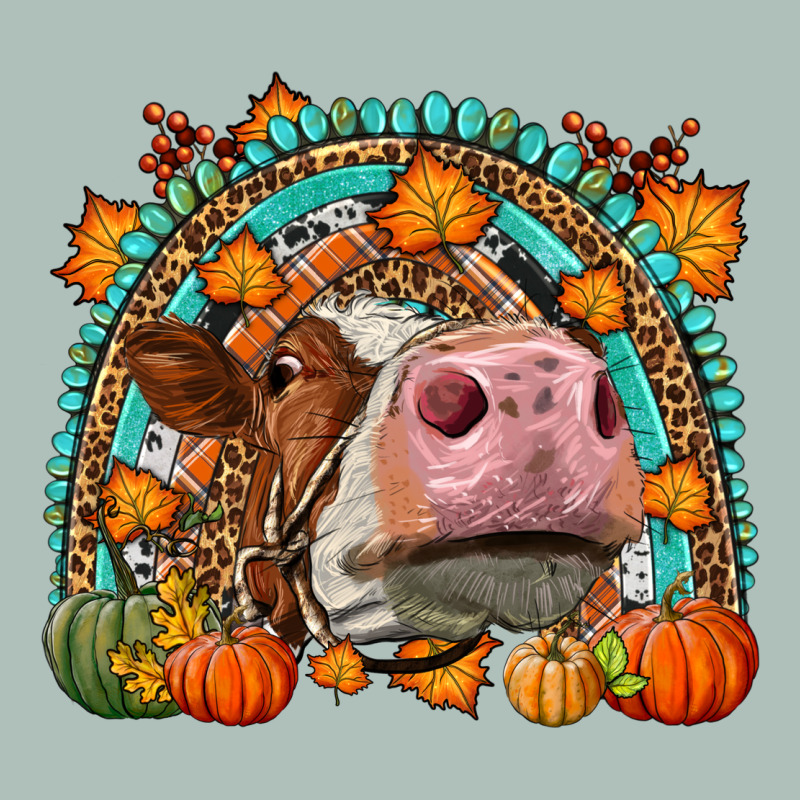 Fall Cow Rainbow Heavyweight Hoodie by LillyAllenDesigns | Teevron