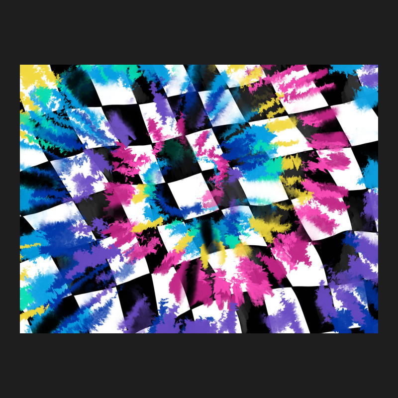 Tie Dye Colourful Race Flag Background 3200x2400 Classic Tee by AdoDesignShop | Teevron