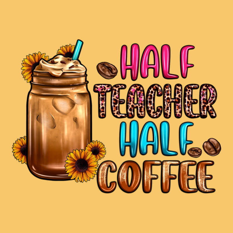 Half Teacher Half Coffee Vintage Hoodie by JahusDesignShop | Teevron