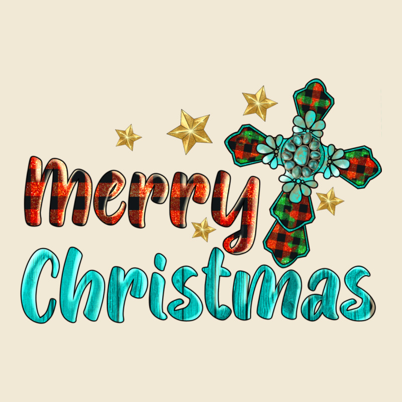Merry Christmas Turquoise Gemstones Cross Premium Tee by BarkalooDesign | Teevron