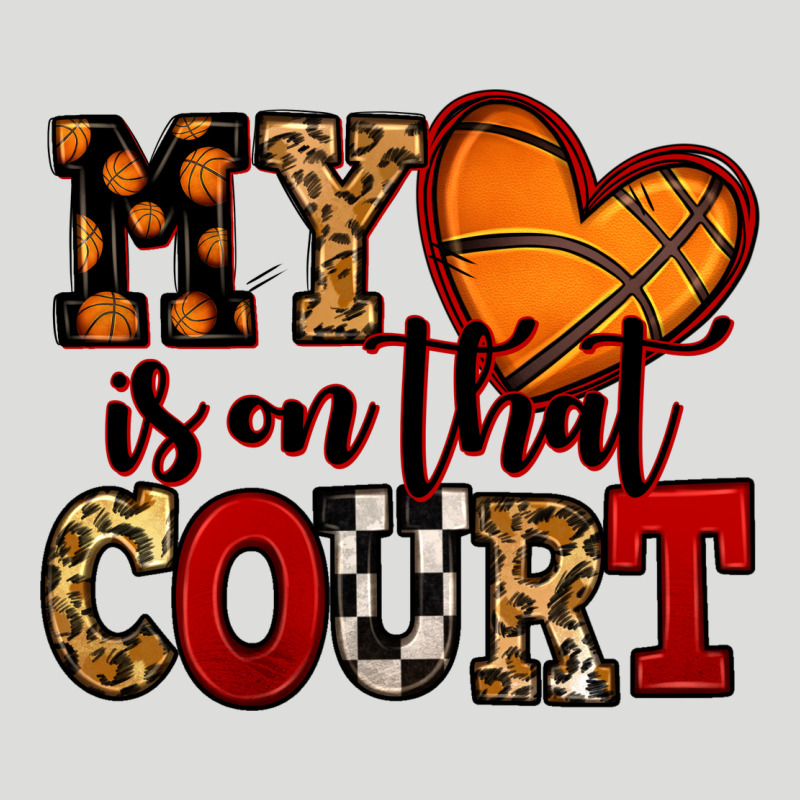 My Heart Is On That Court Basketball Red And Black Zipper Hoodie by NancyCooperArtShop | Teevron