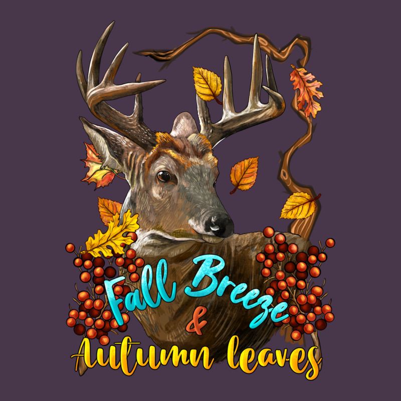 Fall Breeze And Autumn Leaves Deer Heavyweight Hoodie by LillyAllenDesigns | Teevron