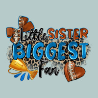 Little Sister Biggest Fan Football Heavy Core Tee | Teevron